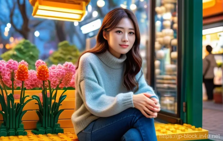 레고 디자인 공모전 도전기 - **Prompt 1: The Spark of Inspiration**
    A young Japanese woman in her late 20s, dressed in a styl...